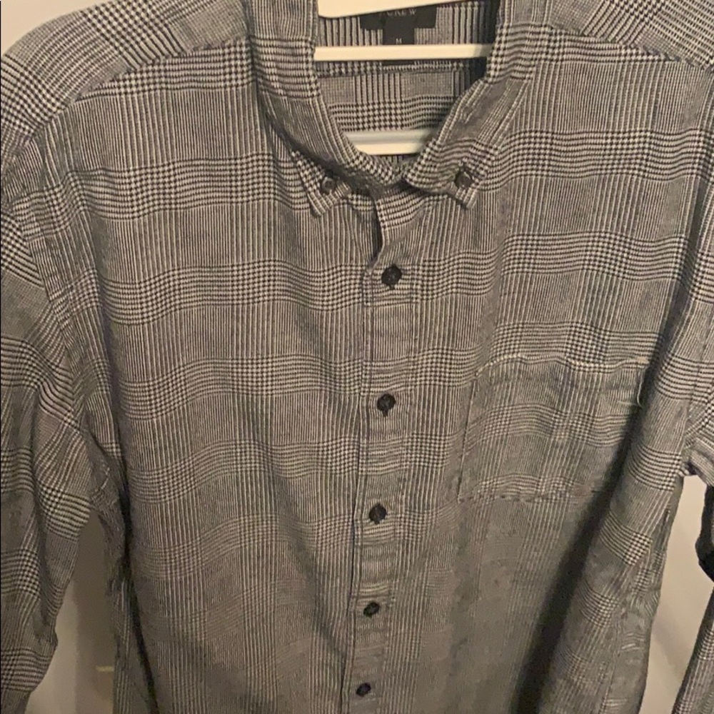 JCrew menswear plaid long sleeve shirt
